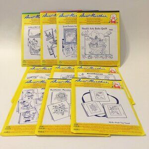 Hot Iron Transfers Aunt Martha's Flowers Kids Birds Southwest Santa Lot Of 10